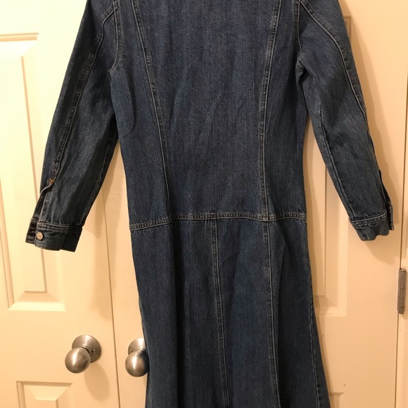 Vintage Jeanology Maxi Denim Dress Size  Small Gently used Buttons up Size 6P - Picture 3 of 12